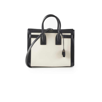 Saint Laurent Small Sac De Jour White/Black