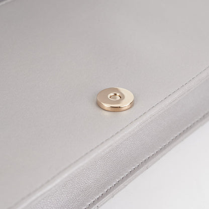 Dior Cannage Lambskin Silver Clutch