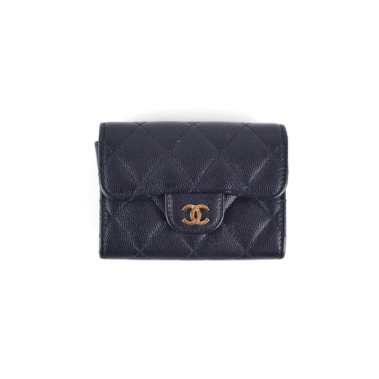 Chanel Navy Caviar Cardholder
