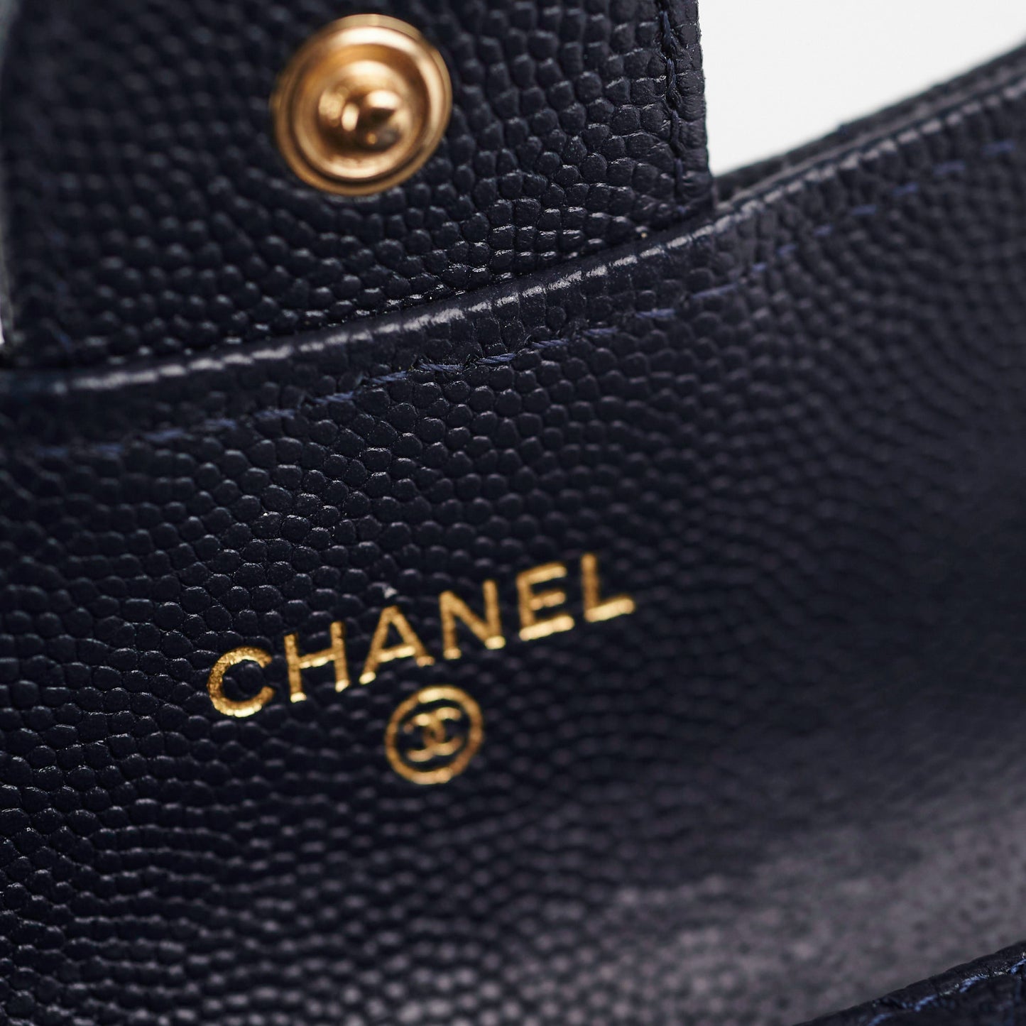 Chanel Navy Caviar Cardholder