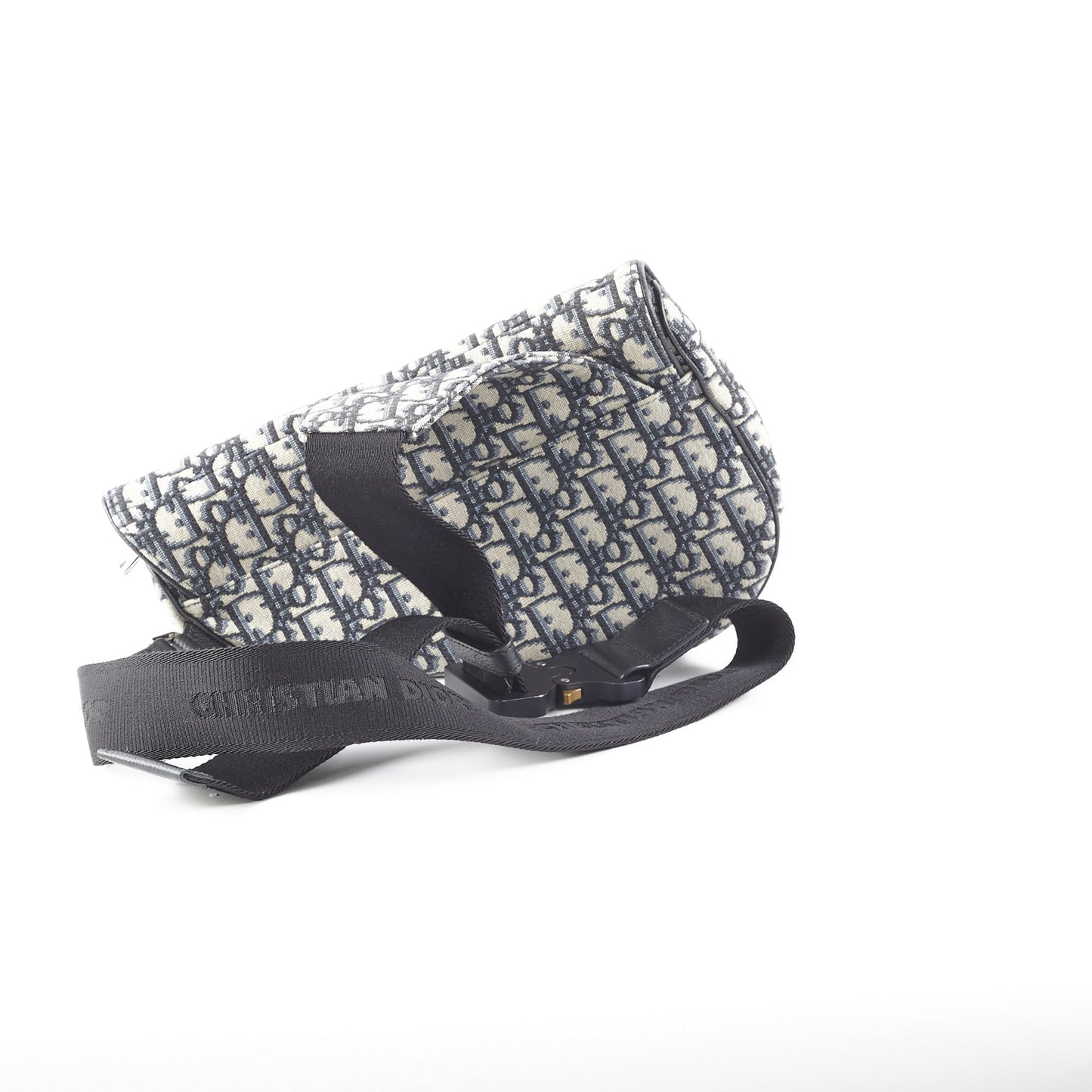 Dior Saddle Bag Beige and Black Oblique Jacquard