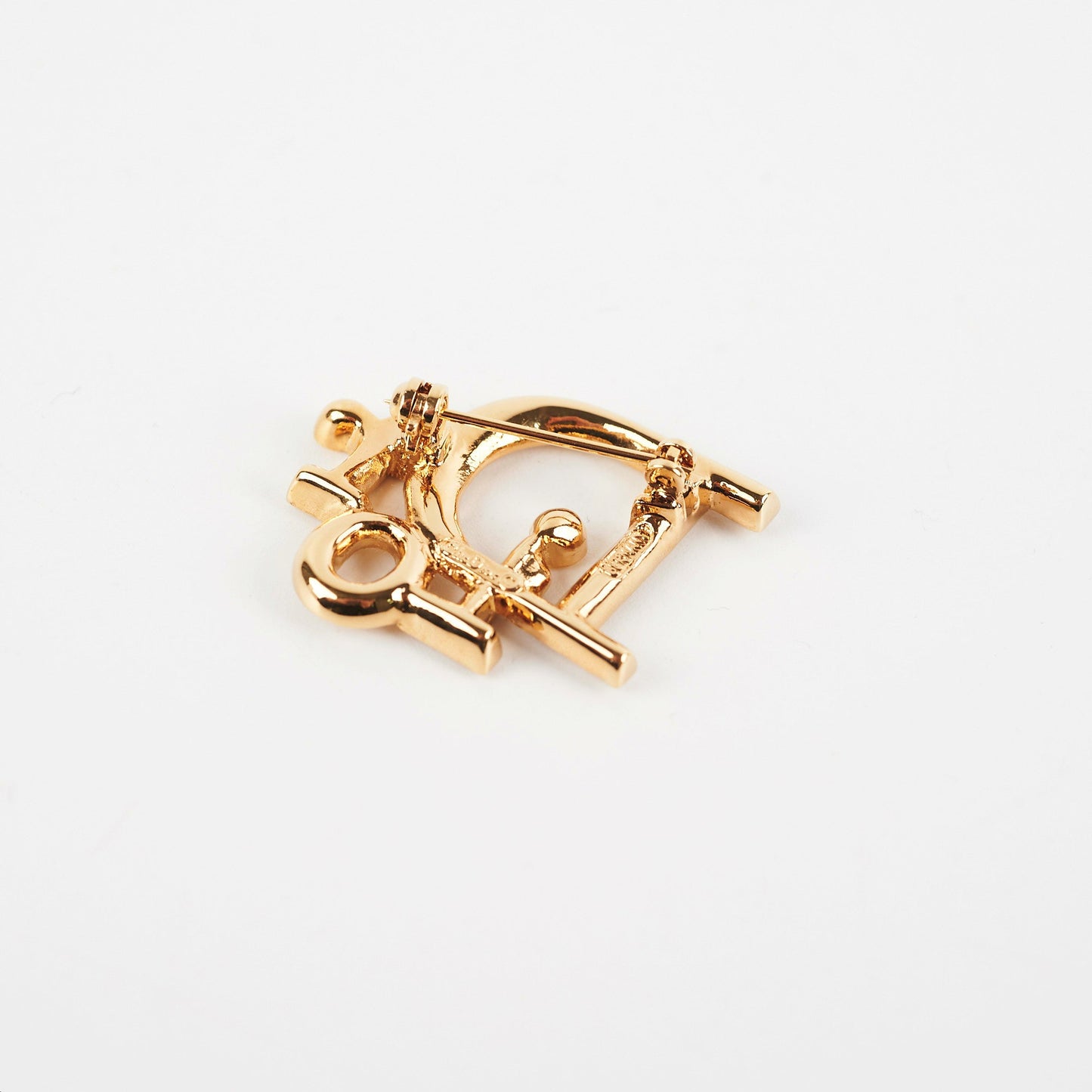 ITEM 5 - Christian Dior Logo Rhinestone Brooch Costume Jewellery
