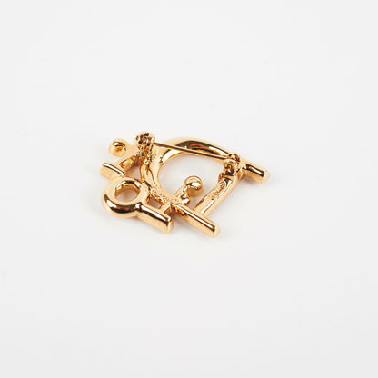 ITEM 5 - Christian Dior Logo Rhinestone Brooch Costume Jewellery
