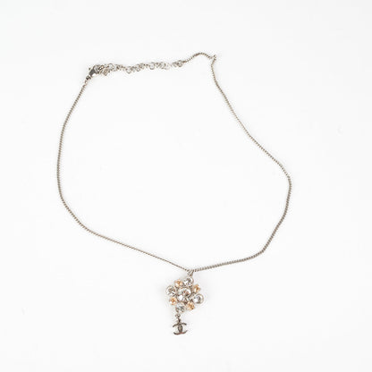 Chanel Crystal CC Logo Pendant Necklace Costume Jewellery