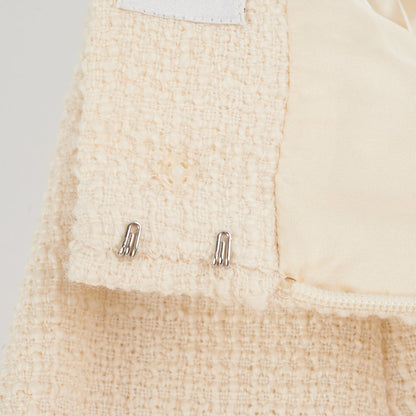 Chanel Pencil Skirt Ivory Size Euro 36
