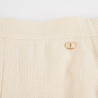 Chanel Pencil Skirt Ivory Size Euro 36