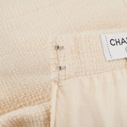 Chanel Pencil Skirt Ivory Size Euro 36