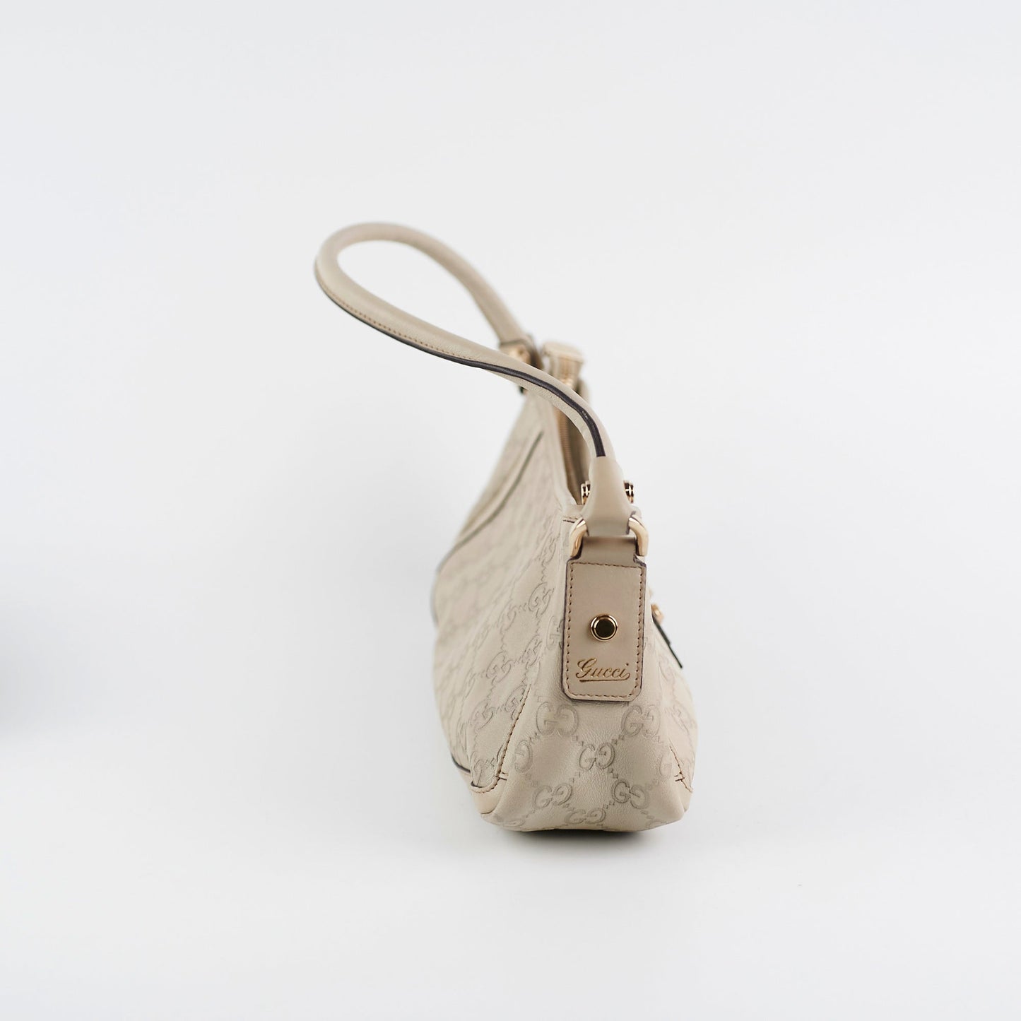 Gucci Ivory Guccissima D Ring Shoulder Bag