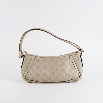 Gucci Ivory Guccissima D Ring Shoulder Bag