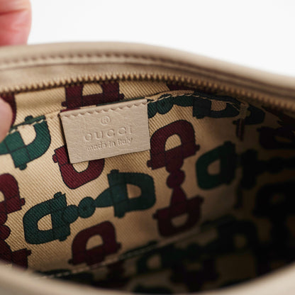 Gucci Ivory Guccissima D Ring Shoulder Bag