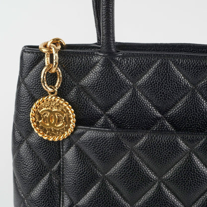 Chanel Madelion Black Caviar Tote