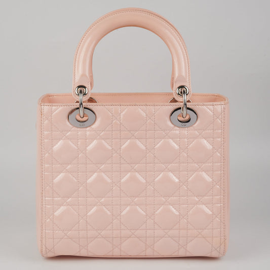 Dior Lady Dior Pink Patent Medium