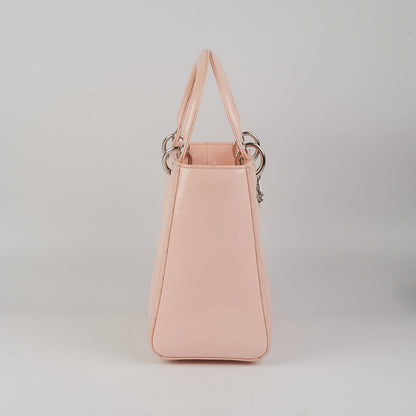 Dior Lady Dior Pink Patent Medium