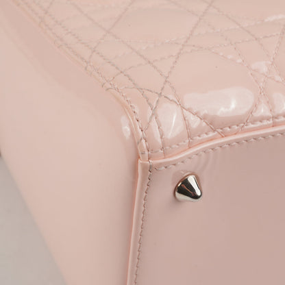 Dior Lady Dior Pink Patent Medium