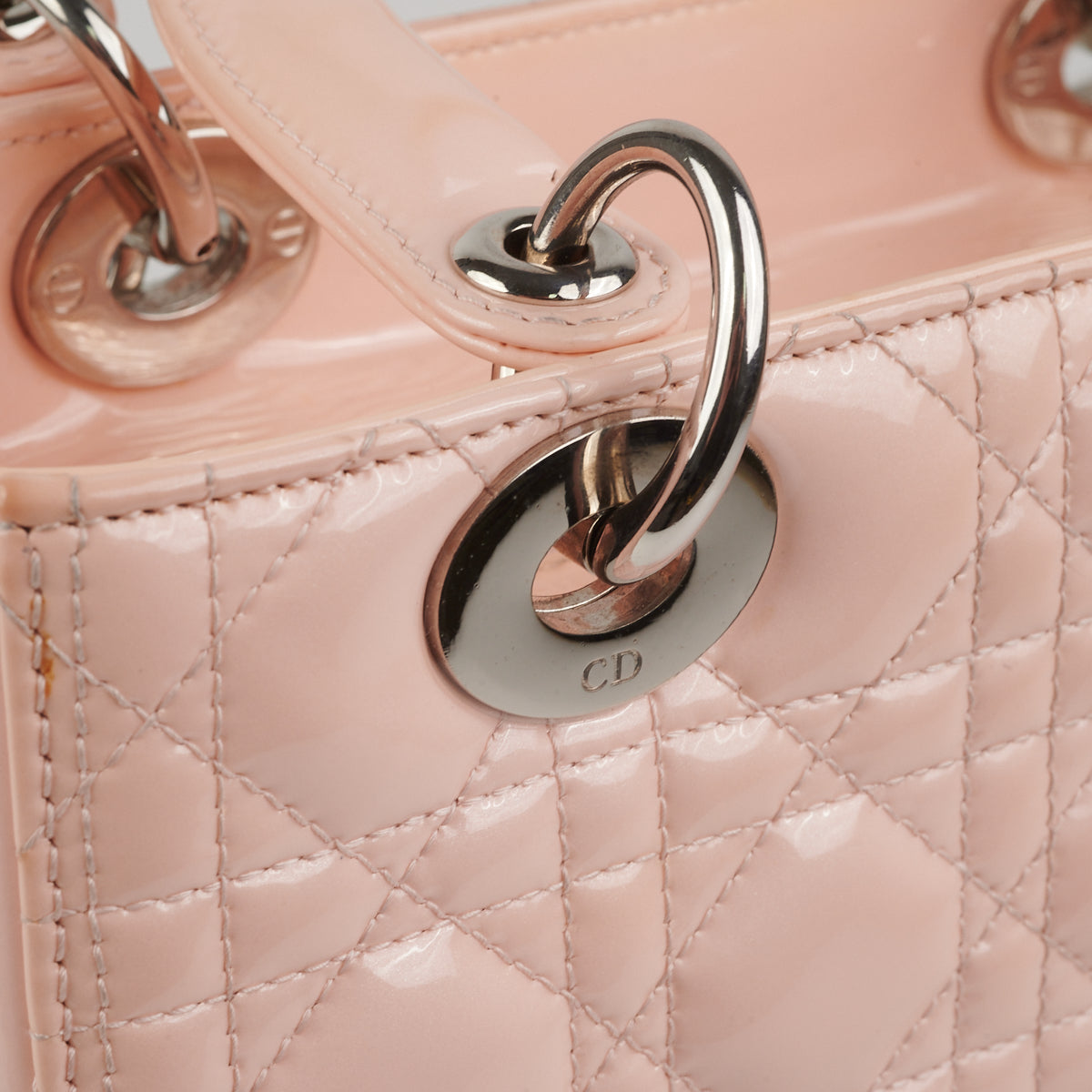 Dior Lady Dior Pink Patent Medium