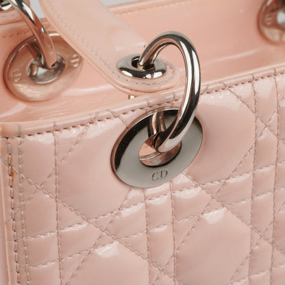 Dior Lady Dior Pink Patent Medium