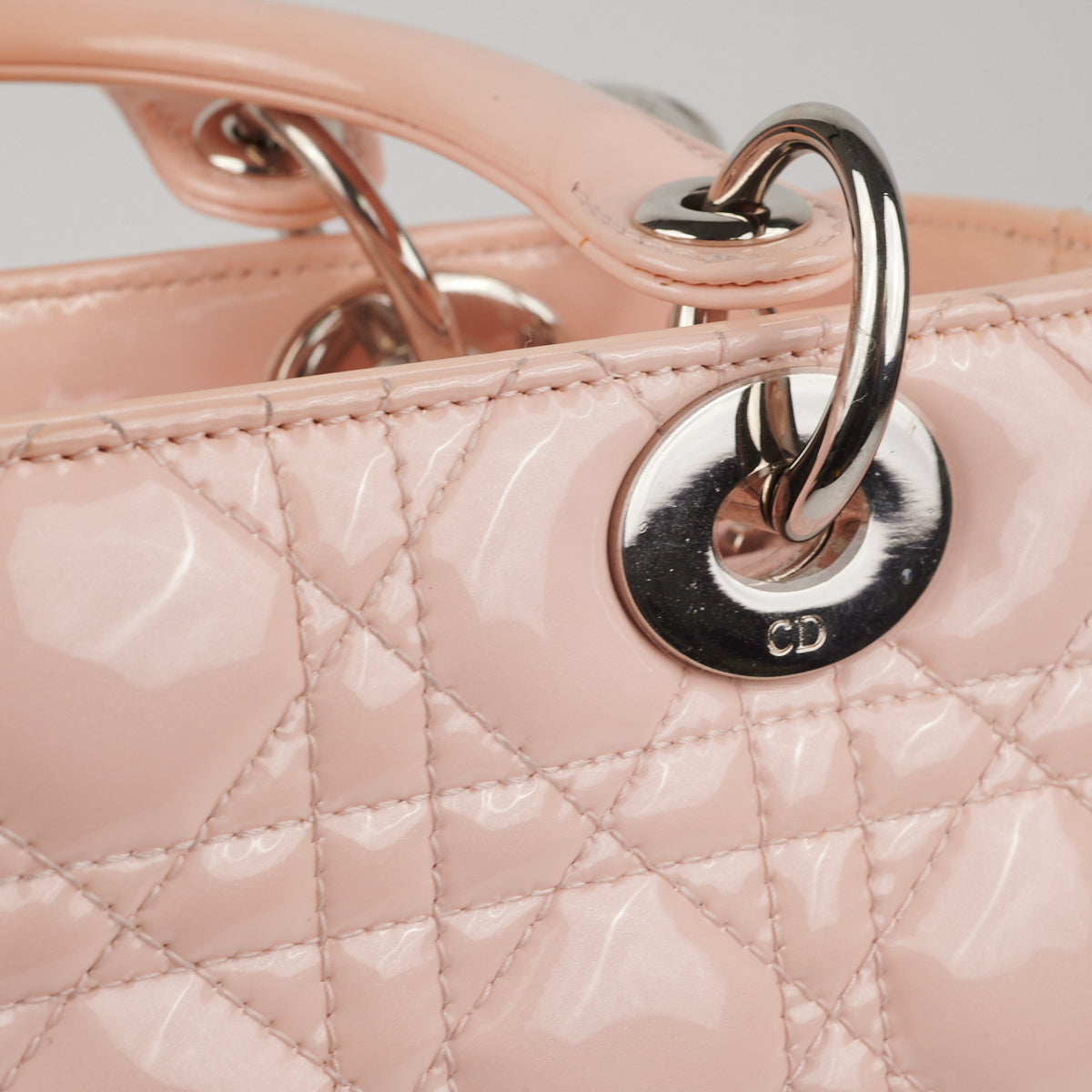 Dior Lady Dior Pink Patent Medium