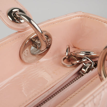 Dior Lady Dior Pink Patent Medium