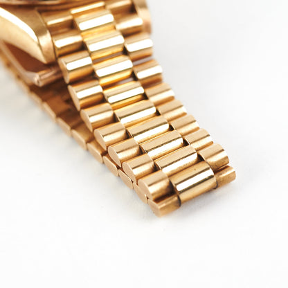 HOLD Rolex Lady Datejust 18k Gold Dial 26mm with Diamonds President Strap