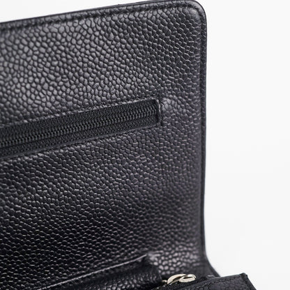 Chanel Caviar Wallet on Chain WOC Black