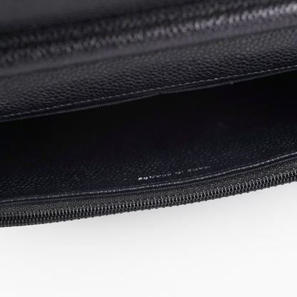 Chanel Caviar Wallet on Chain WOC Black