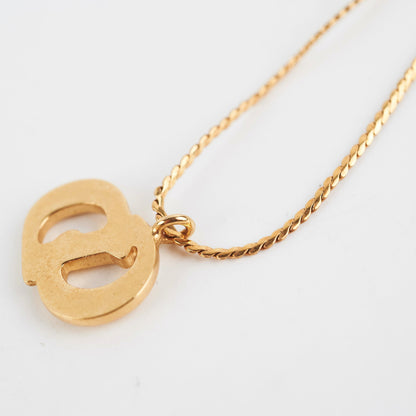Christian Dior Logo Gold Necklace Costume Jewellery