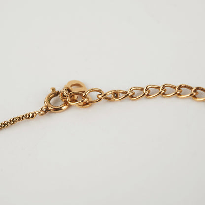 Chrisitan Dior Gold Logo Necklace Costume Jewellery
