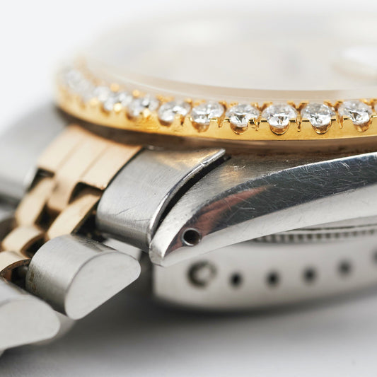 Rolex Datejust 36mm Two Toned Aftermarket Diamonds Watch