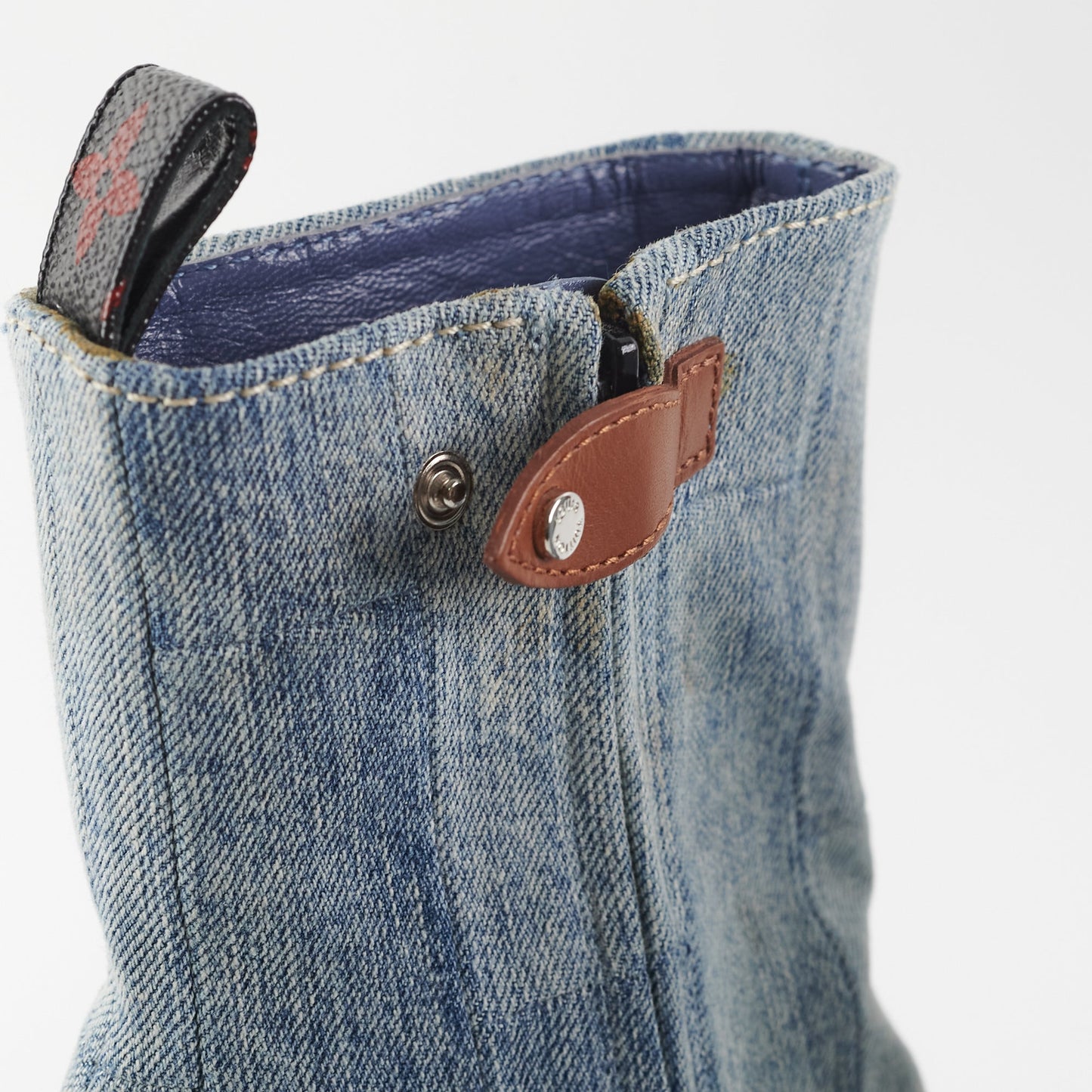 Louis Vuitton Silhouette Denim Heel Ankle Boots 37