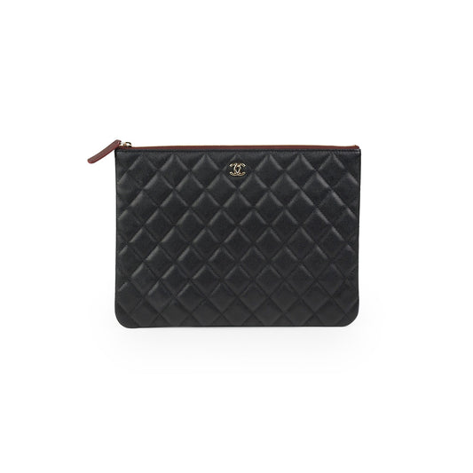 Chanel Large Black Caviar O Case