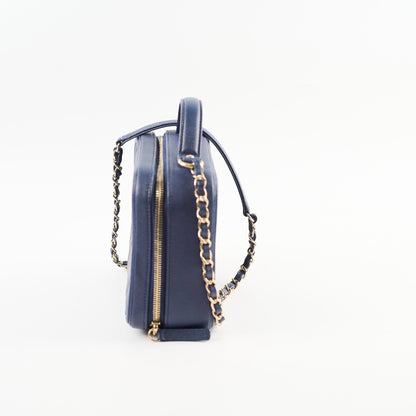 Chanel Filigree Vanity Navy Blue Caviar - Series 29