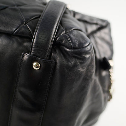 Chanel Bowling Black Lambskin Shoulder Bag - Series 12