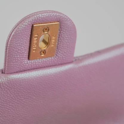 Chanel Caviar My Perfect Square Mini Iridescent Pink Microchipped