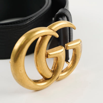 Gucci Marmont Black Belt Size 80 4cm Width