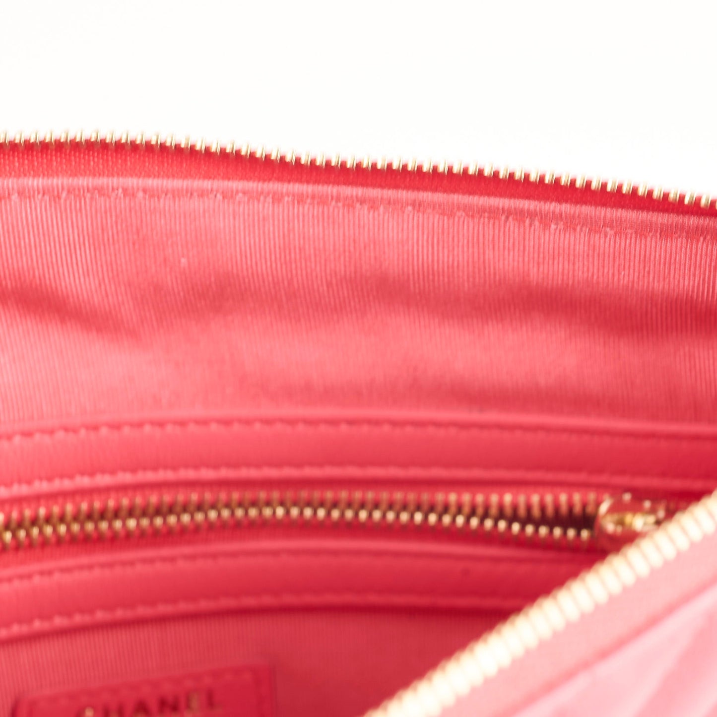 Chanel O Case Medium Chevron Pink Lambskin - Series 24