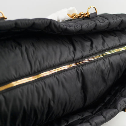 Saint laurent Gloria Quilted Nylon Tote Black
