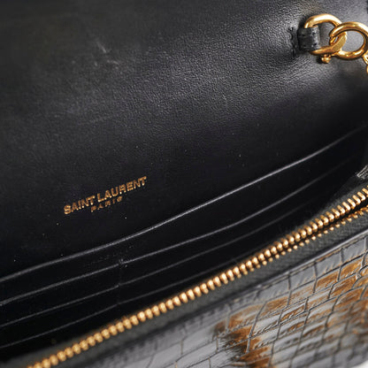 Saint Laurent Kate Tassel Black Wallet On Chain WOC