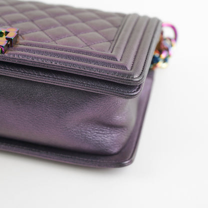 Chanel Old Medium Boy Iridescent Boy Bag