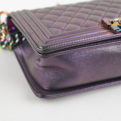 Chanel Old Medium Boy Iridescent Boy Bag