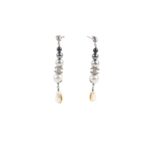 Chanel Pearl Drop Earrings Costume Jewellery