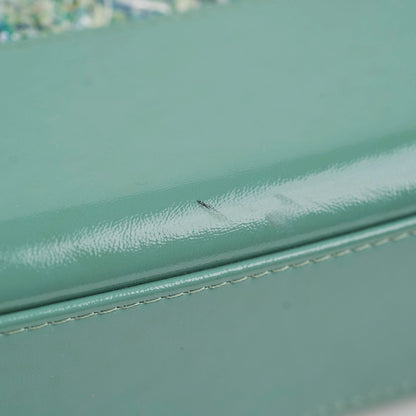 Chanel Medium Gabrielle Green Tweed/PVC- Series 25