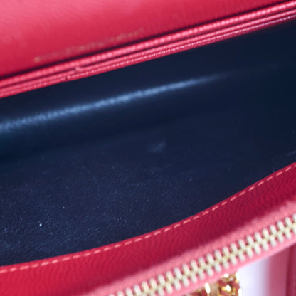 Saint Laurent Envelope Wallet On Chain Red