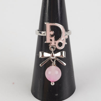 Christian Dior Pink Bow Ring Size L