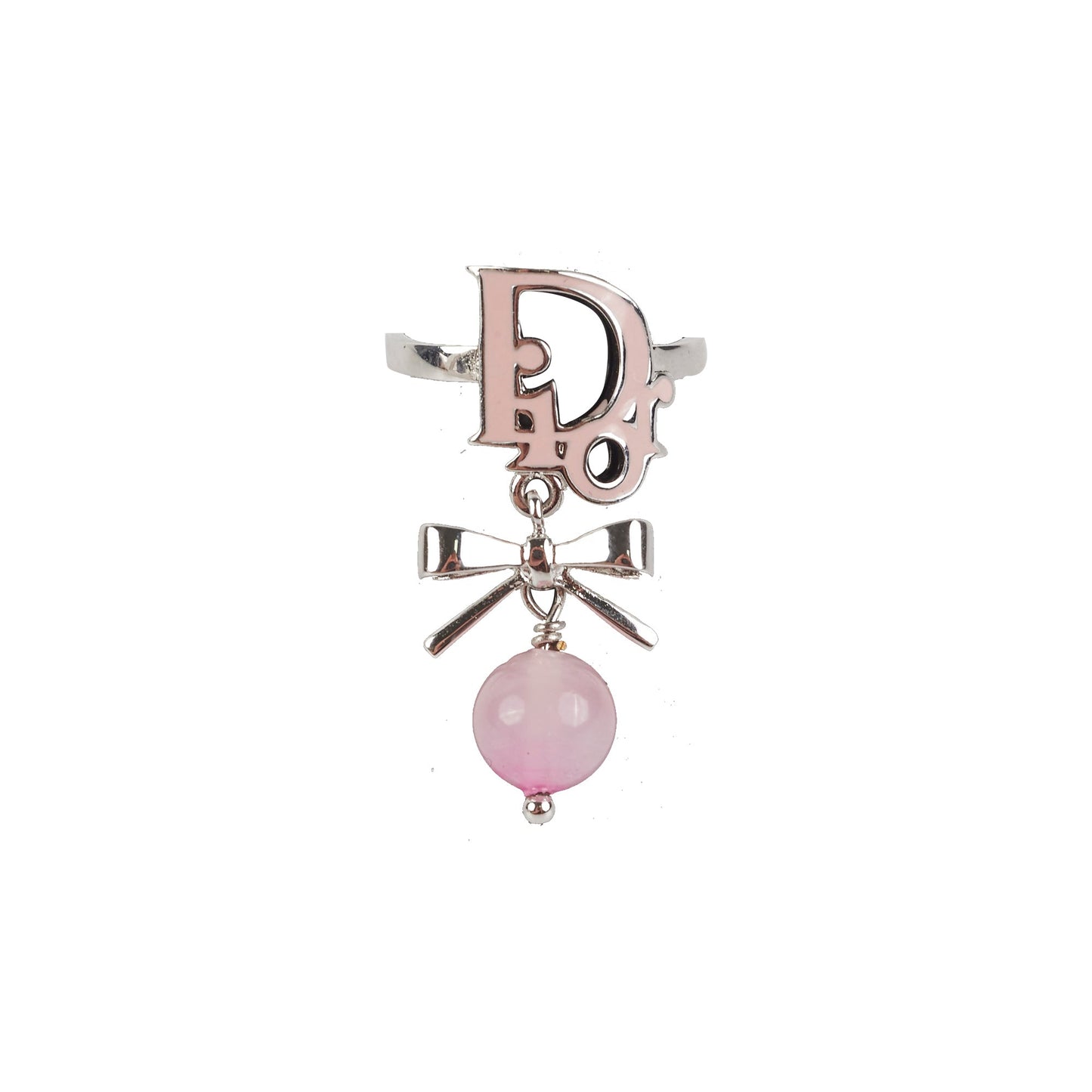 Christian Dior Pink Bow Ring Size L