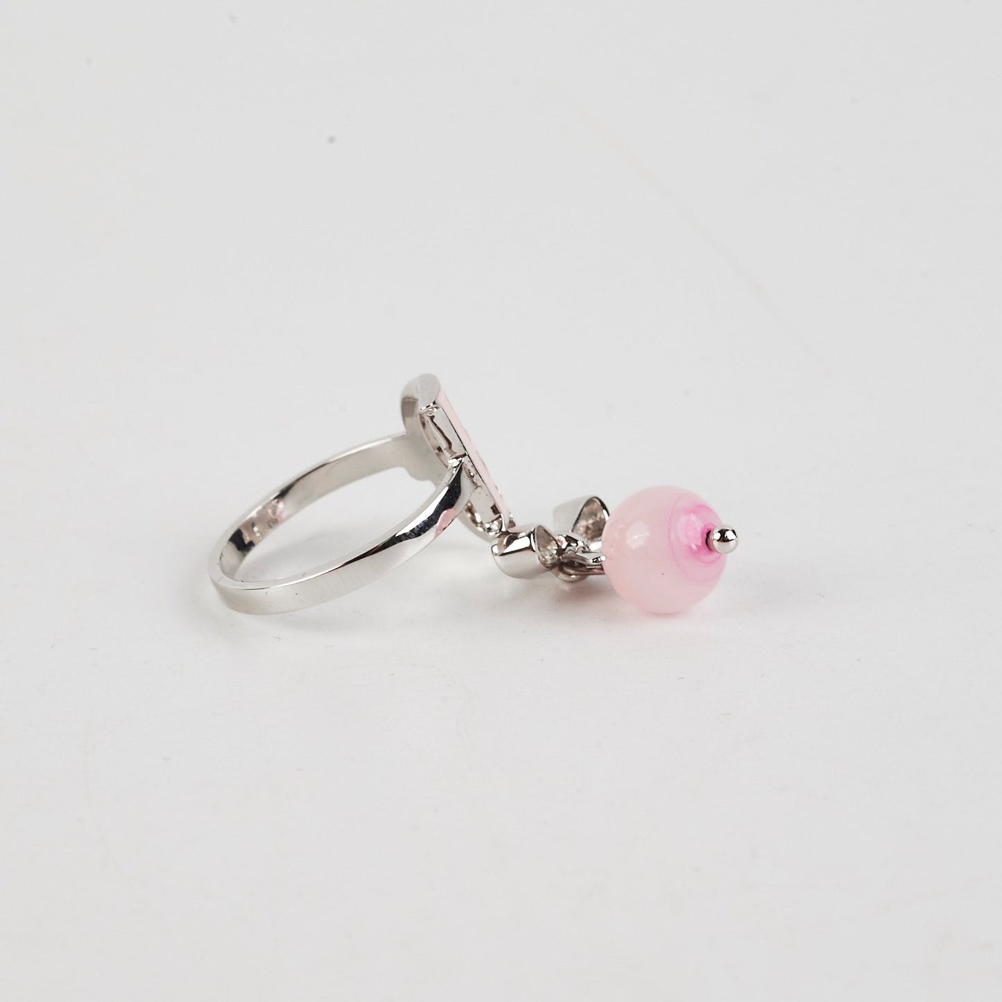 Christian Dior Pink Bow Ring Size L