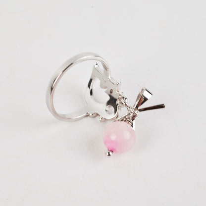 Christian Dior Pink Bow Ring Size L