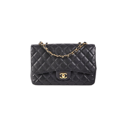 Chanel Classic Jumbo Caviar Black