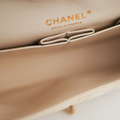 Chanel Quilted Caviar Medium/Large Double Flap Ivory