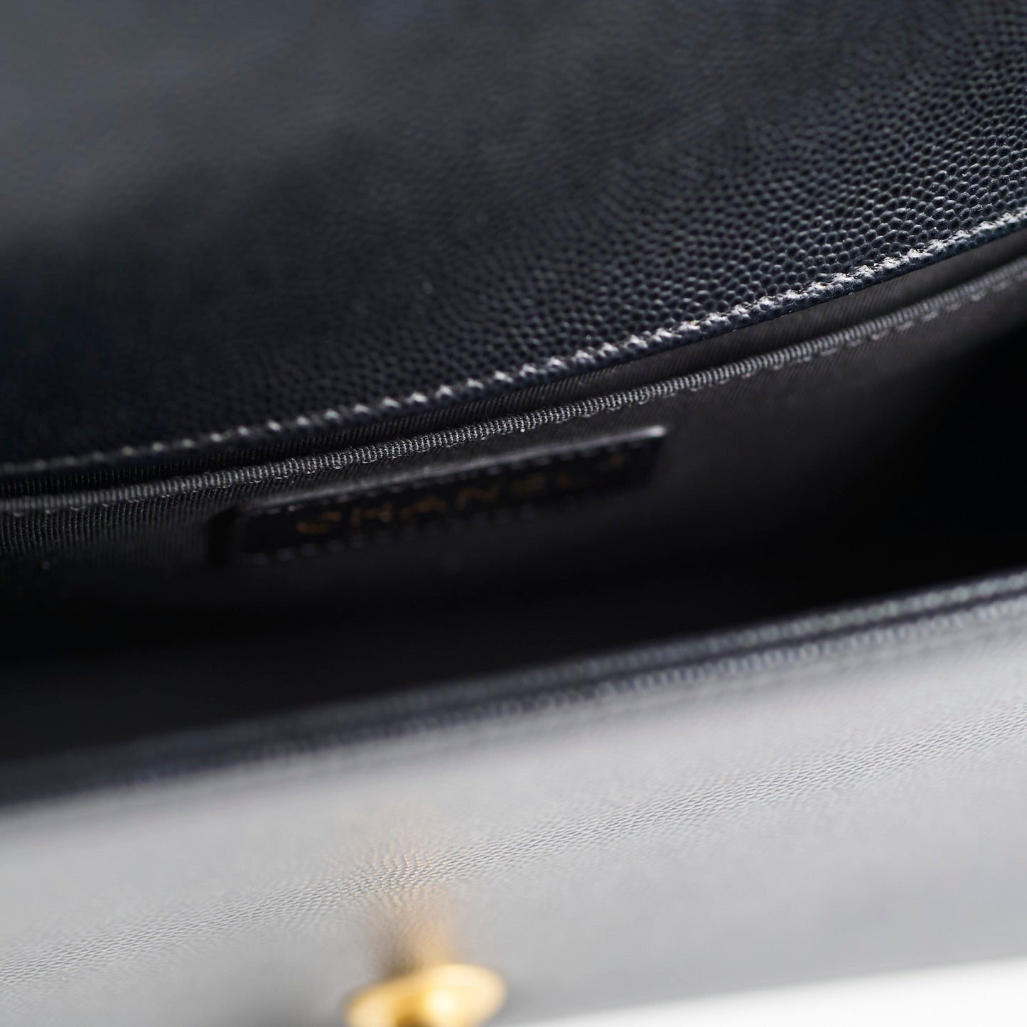 Chanel Caviar Old Medium Boy Bag Black 30 Series