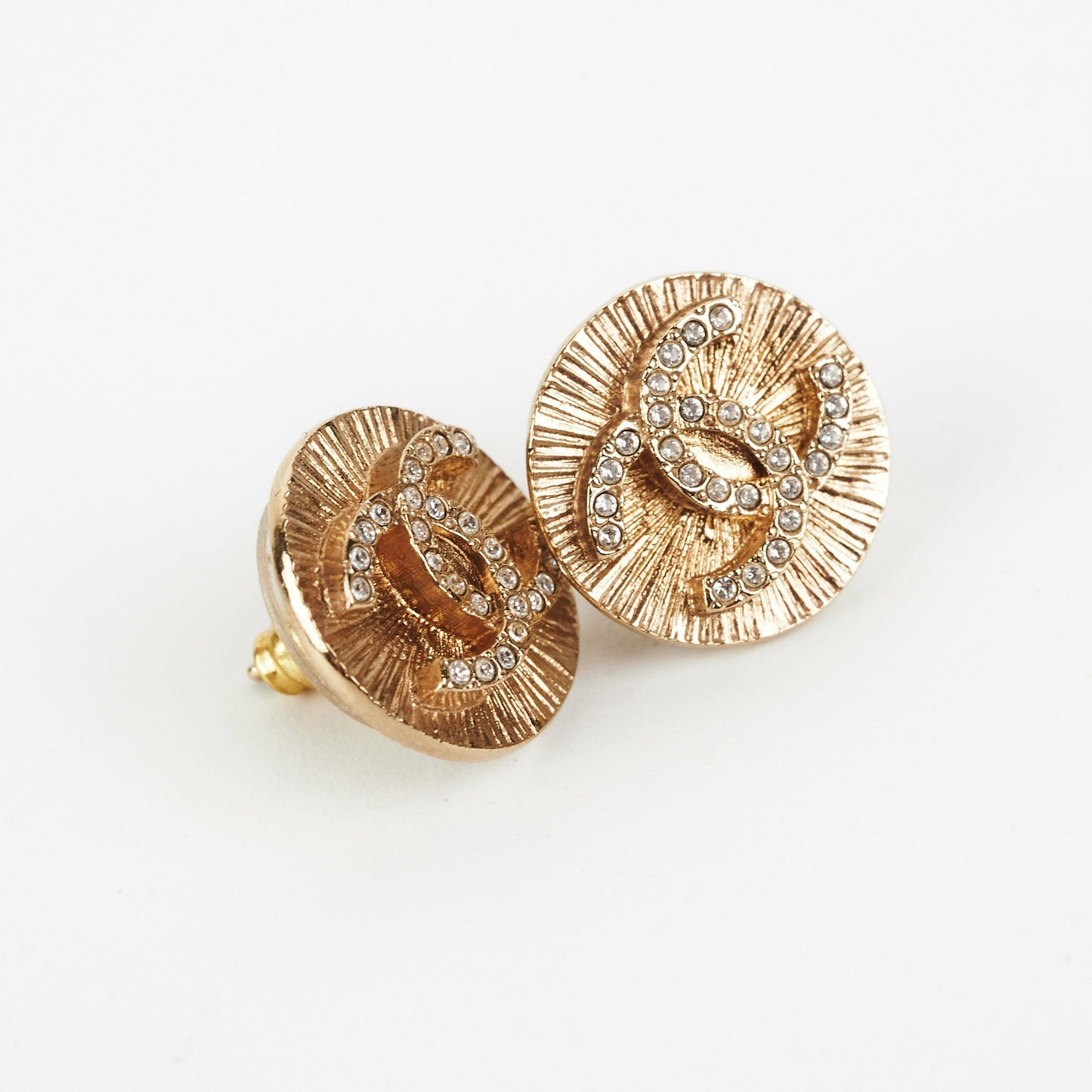 Chanel Round Gold Earrings